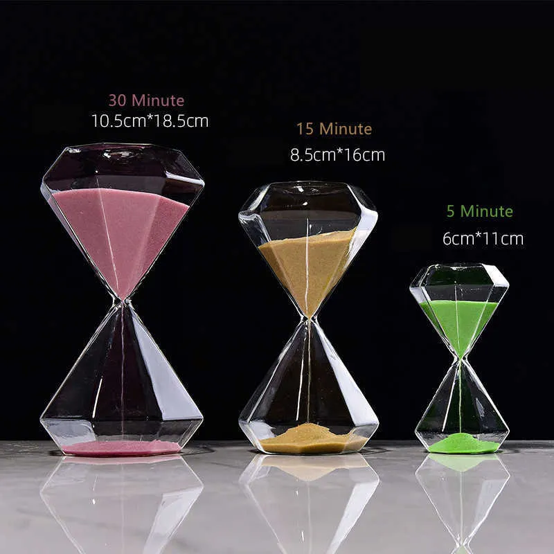 51530 Minuten Diamant -Sanduhr -Timer Schreibtisch Tisch Sand Uhr Home -Brand -Sandglas -Sandtimer 2021 Geburtstagsgeschenk G10253030918