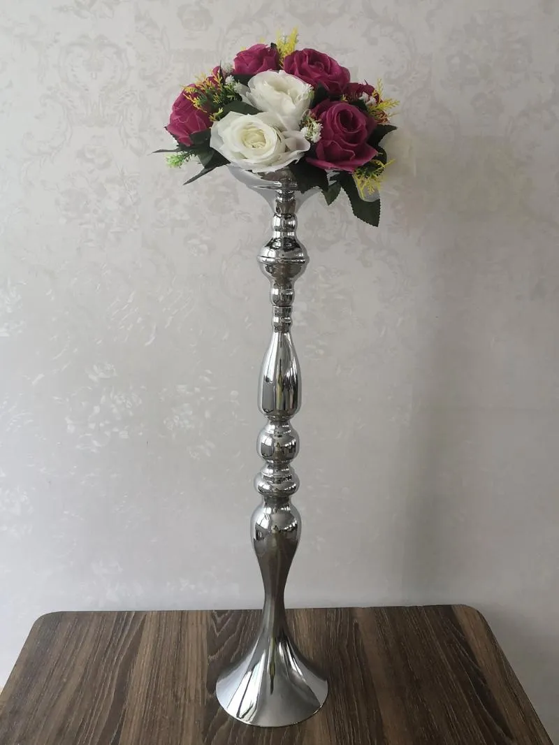 Kerzenhalter 60 cm 24 Metall Kerzenständer Blumenvase Tischdekoration Event Rack Boden Straße führen Hochzeit Decor315Z