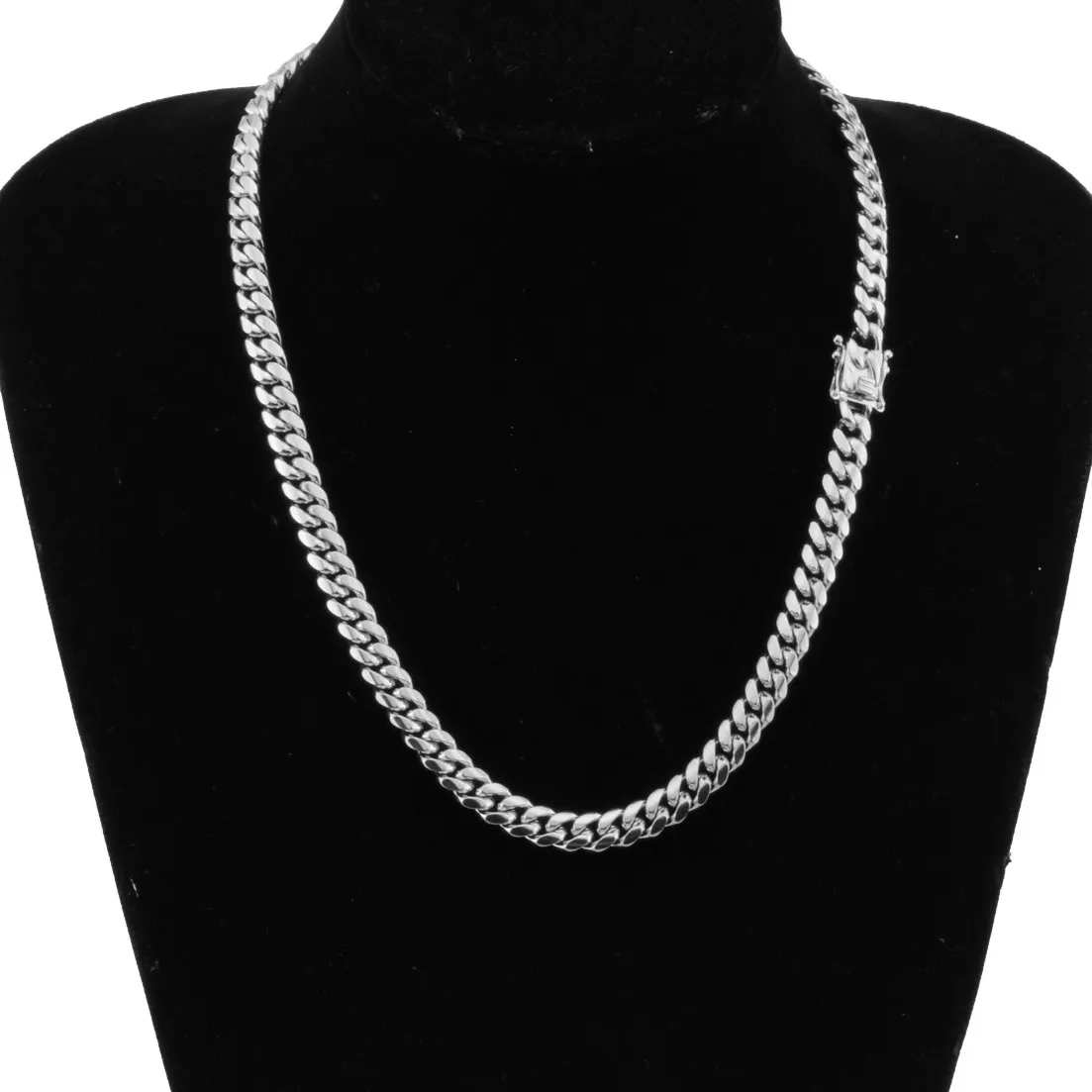 Miami Cuban Link Kette Halskette Männer Hip Hop Gold Silber Halsketten Edelstahl Jewelry350G