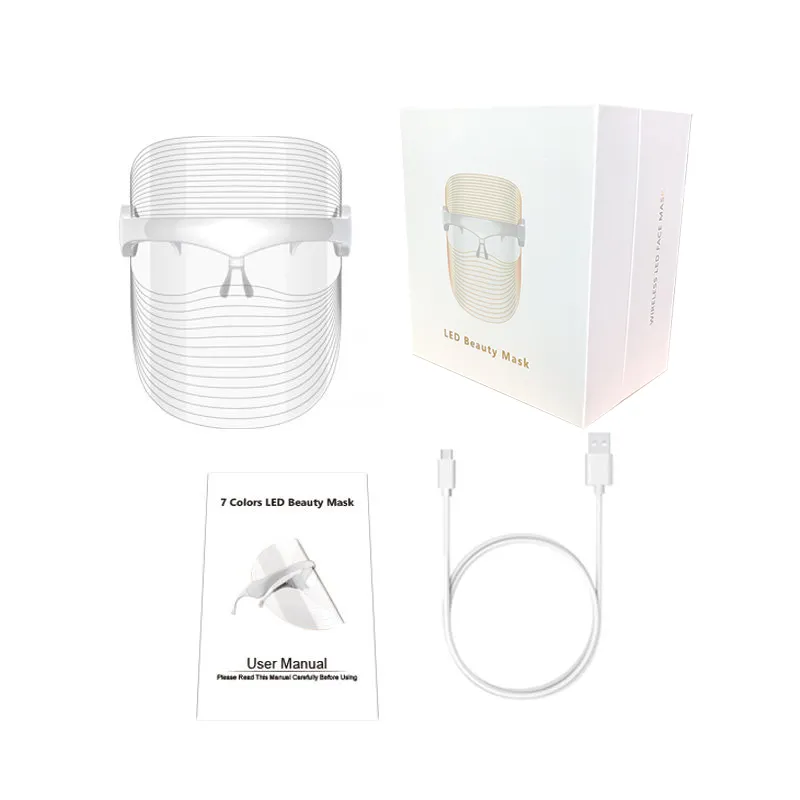 7 Kleuren LED Schoonheidsmasker Instrument Spa Pon Therapie AntiAcne Rimpel Verwijdering Huidverjonging Voor Gezichtsmaskers Zorg Lift Tools3647709