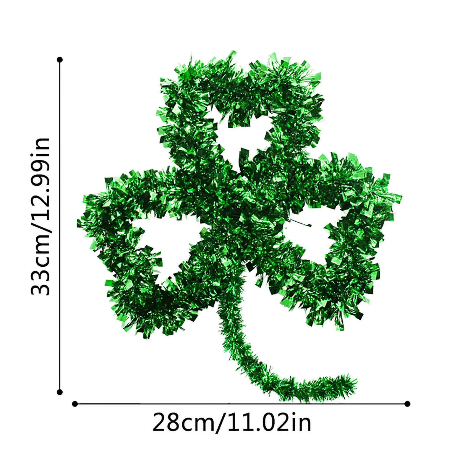 St. Patricks Day Shamrock Wreath Irish Clover Porta Finestra Ghirlanda Ciondolo Ghirlanda Verde Porta Irlandese E Decorazioni Della Parete Di Casa Q0812