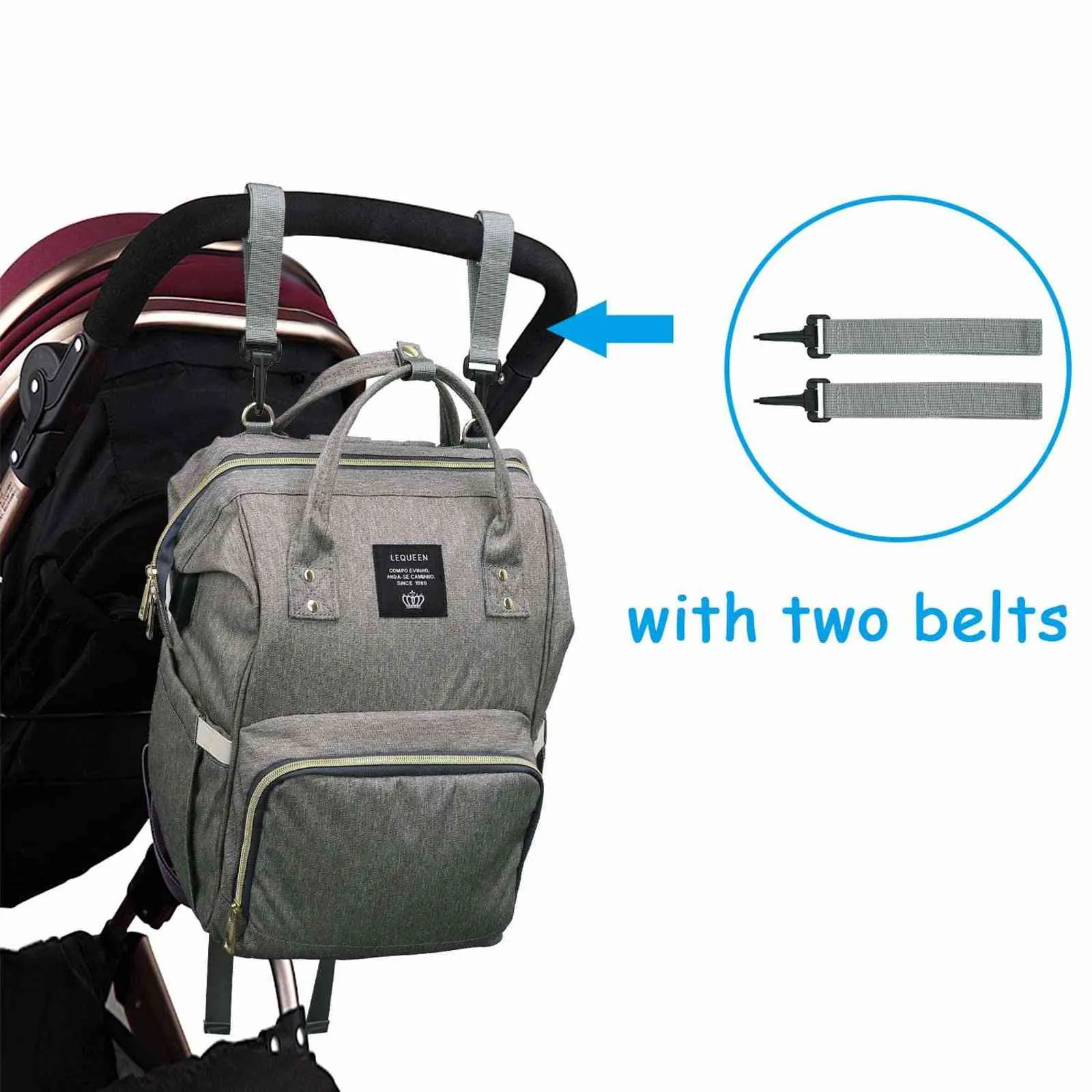 Große Kapazität Windel Tasche Rucksack Wasserdichte Mutterschaft Tasche Baby Windel Taschen Mit USB Schnittstelle Mumie Reisetasche Für Kinderwagen H1110