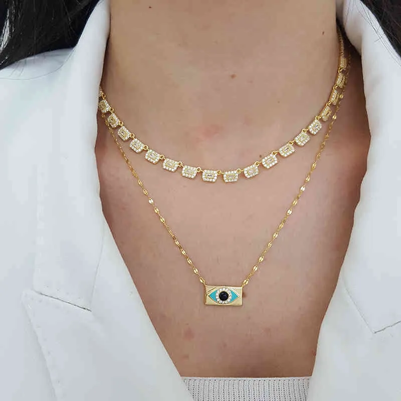 Mode voie navigable 925 argent Baguette collier pour femmes à la mode Super luxe turc beaux bijoux