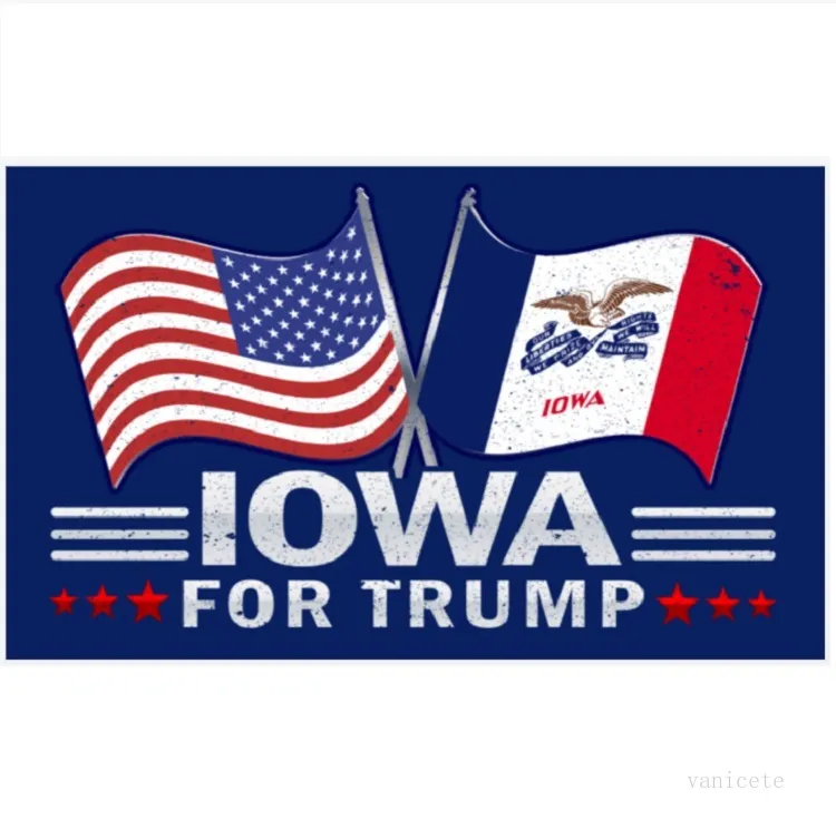 Continente Banderas Banderas Poliéster Trump banderas 2024 Campaña presidencial de EE. UU. Para la bandera electoral 90 * 150 cm 38 estilo By Sea T2I52160