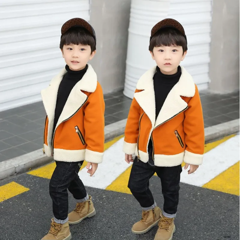 Autumn Winter Fashion Thick Jacket Children Boys Girls Cotton Sport Coat Toddler Casual Costume Infant Clothing Kids Sportswear