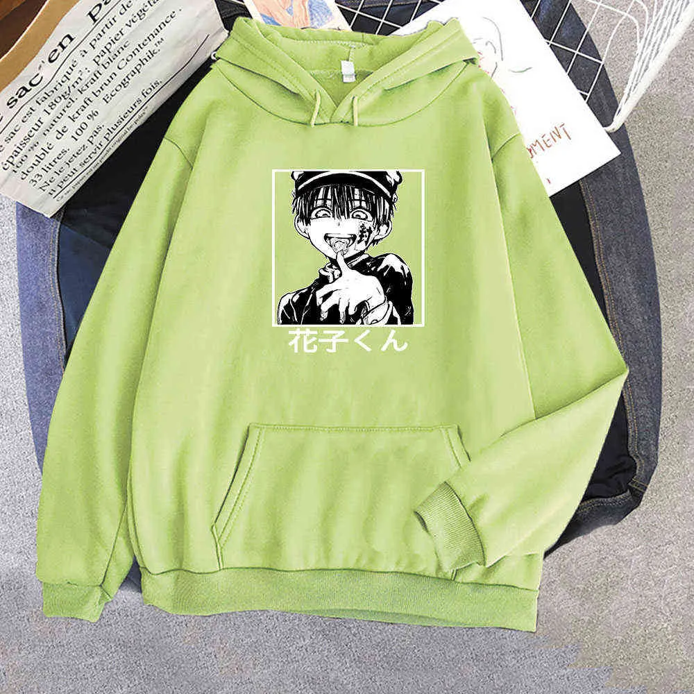 Anime Bluzy Kobiety Oversized Bluza Toaleta Związana Hanako Kun Drukuj Hip Hop Wiosna / Jesień Streetwear KPOP Odzież Długi Rękaw Y0820