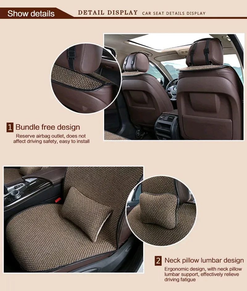 5-9 Zestawy Seat Universal Car S Four Seasons Cushion Cover Auto Akcesoria Wnętrze