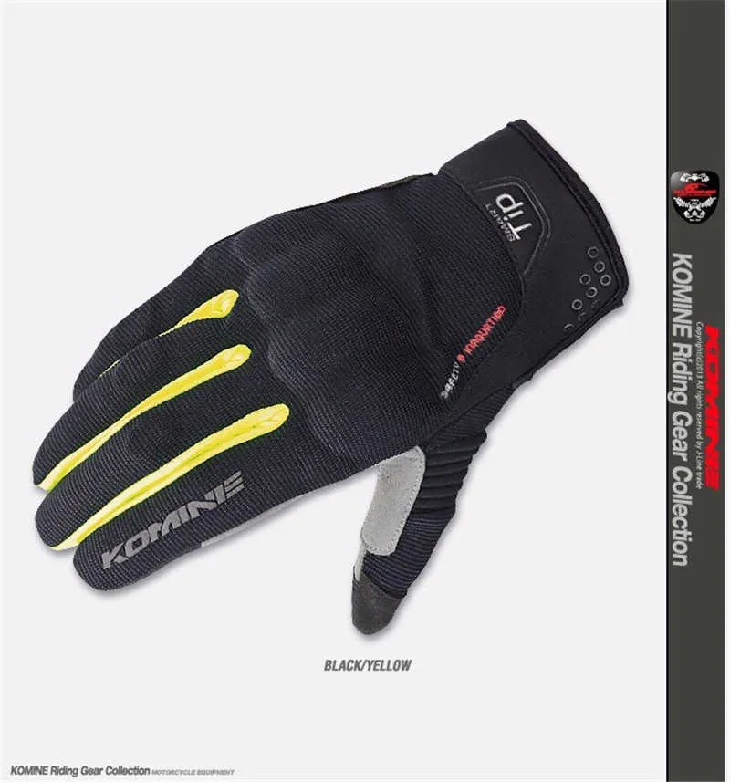 Komine GK-183 Mesh Écran Tactile Moto Gants Moto en plein air MX Cyclisme Sports Moto Gants D'été H1022