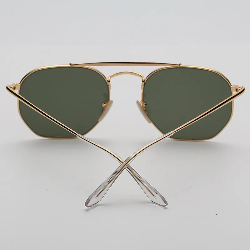 heren zonnebrillen designer zonnebrillen zeshoekige dubbele brug mode zonnebril UV-glazen lenzen met lederen tas en alle retail p249b