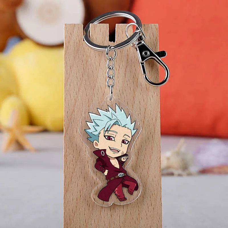 Neue Die Sieben Todsünden Schlüsselanhänger Für Frauen Cartoon Figur Meliodas Elizabeth Hawk Ban Schlüsselbund Cartoon Acryl Schmuck Geschenke G1019