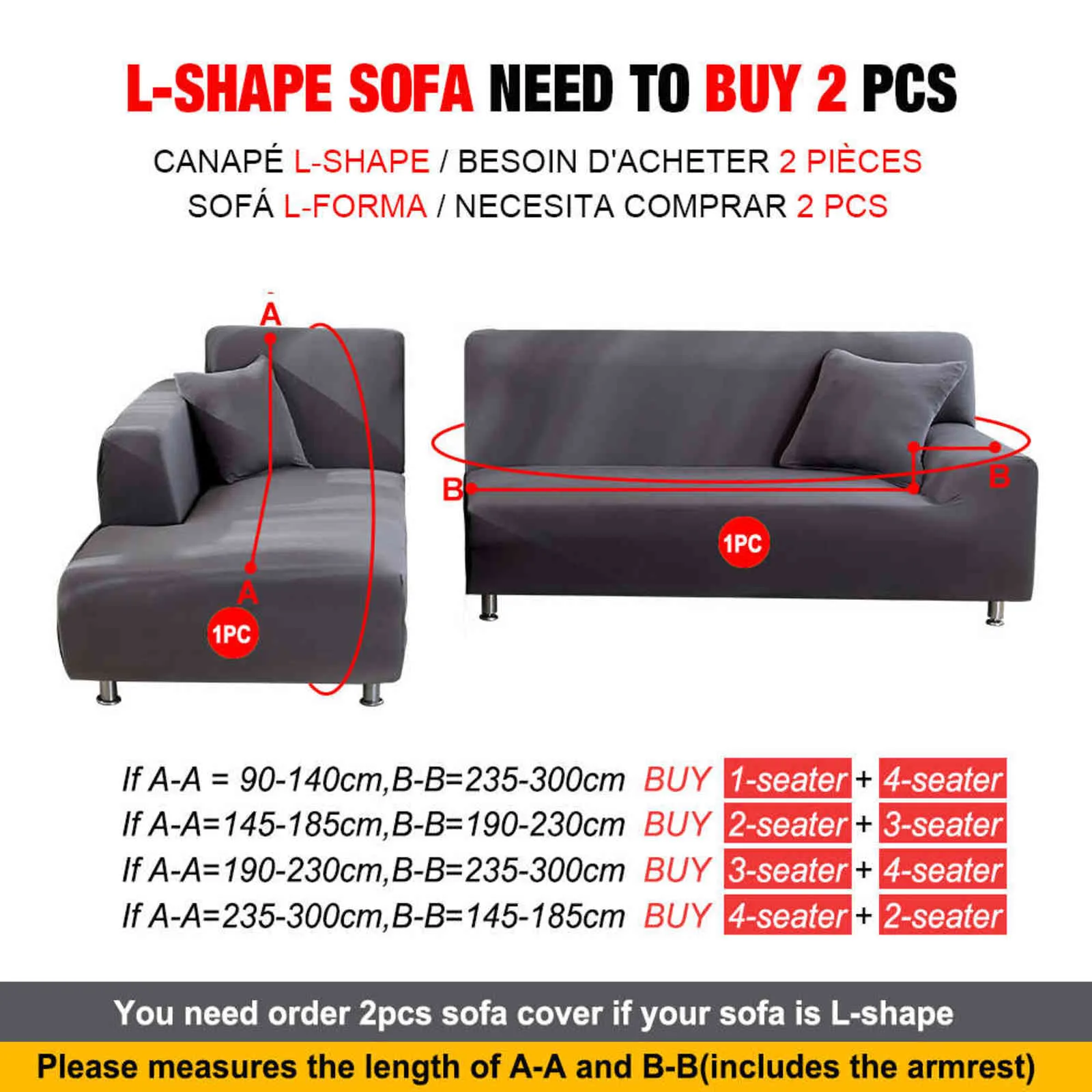 Elastyczna sofa Pokrywa do salonu Kanapa Geometryczna Zwierzęta Corner L Unvcover Universal Case Floral 211116