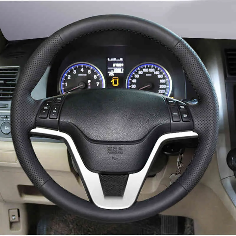 الاكسسوارات الجلود مخيط السيارة غطاء عجلة القيادة ل CRV CR-V 2008 2008 2009 2011 2011