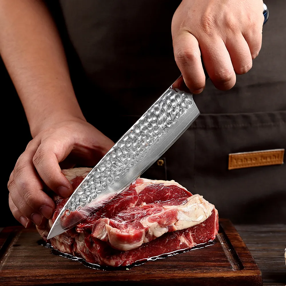 XITUO Coltello da cuoco Vero VG10 Acciaio di Damasco Coltelli da cucina professionali Strumento speciale affettare Mannaia Home Hotel Kiritsuke