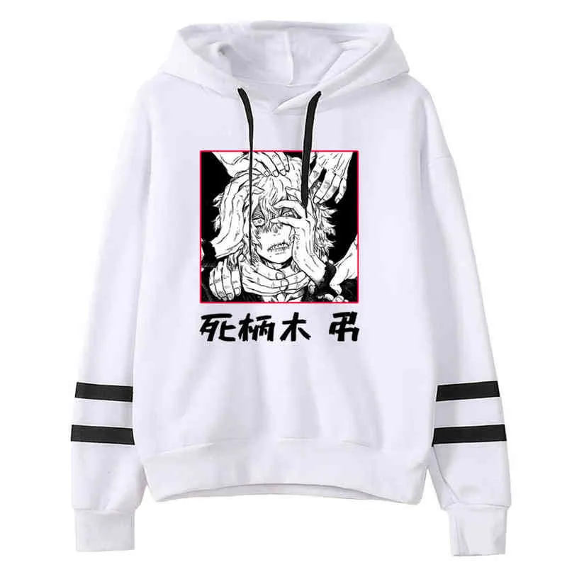 2021 Harajuku Mein Held Akademie Mit Kapuze Herbst Lange Ärmel Shigaraki Tomura Anime Kleidung Coole Hoodies H1227