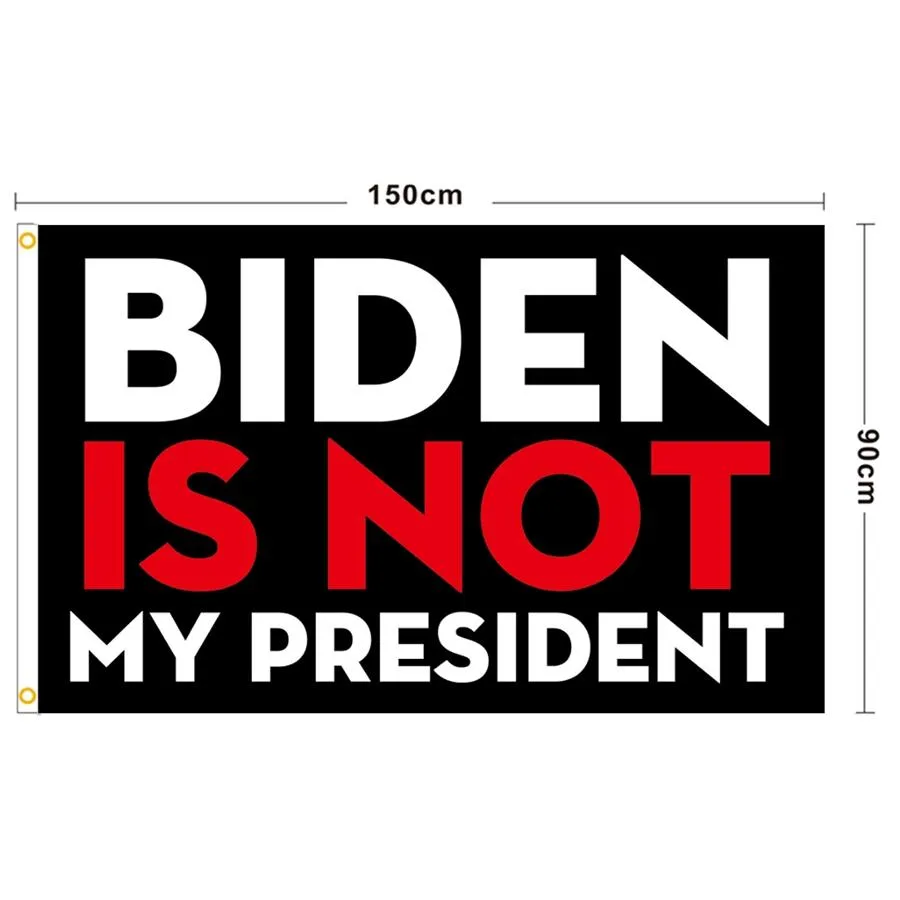 Disponibile Biden Flag 90 * 150 cm Biden non è il mio presidente Banner stampato Biden Harris Banner bandiera in poliestere spedizione gratuita