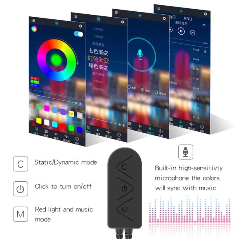LED Strip Light 10M RGB LED Light Neon 12V Waterproof Decoration For Wall Bedroom Ambient TV Bluetooth Controller EU Plug304k