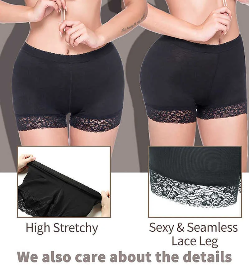 Women Butt Lifter Hip Enhancer Pads Underkläder Shapewear Lace Padded Control Panties Shaper Booty Fake Pad Briefs Boyshorts