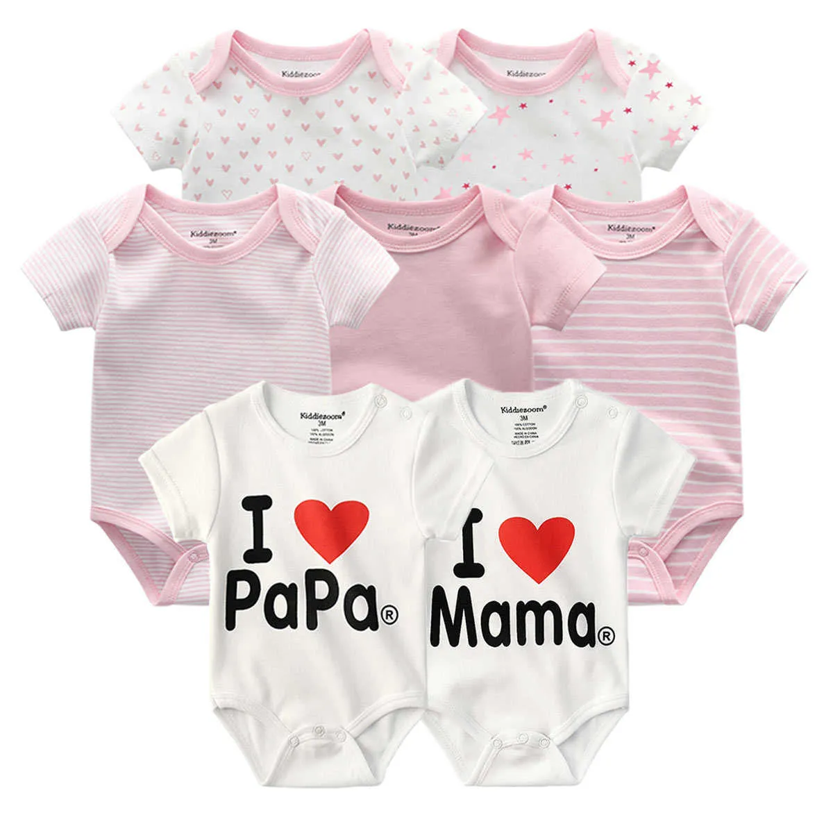 Short Sleeve Baby Rompers 100%Cotton overalls born clothes Roupas de bebe boys girls jumpsuit&clothing 210824