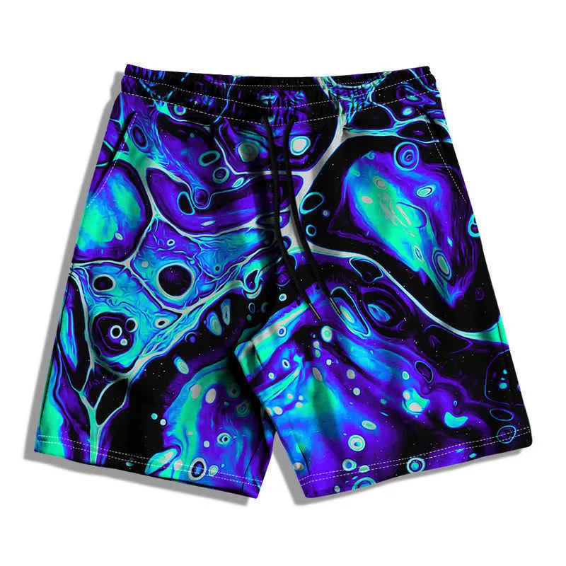Летняя акварель краска 3d печать шорты солнцезащитные пляжные брюки мода повседневные личности спортивные шорты уличные брюки x0705