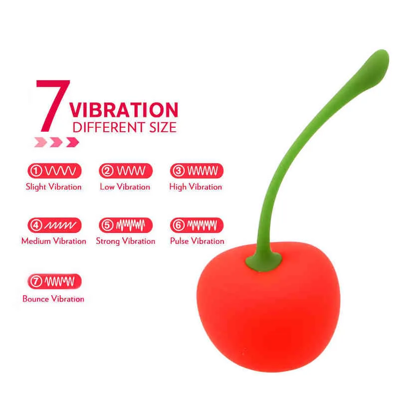 NXY Vibrators Вирристы вишни Секс игрушки для женщин женский мастурбатор анальный массажер клитор стимулятор вагинальный кегель шарики эротические машины 0105