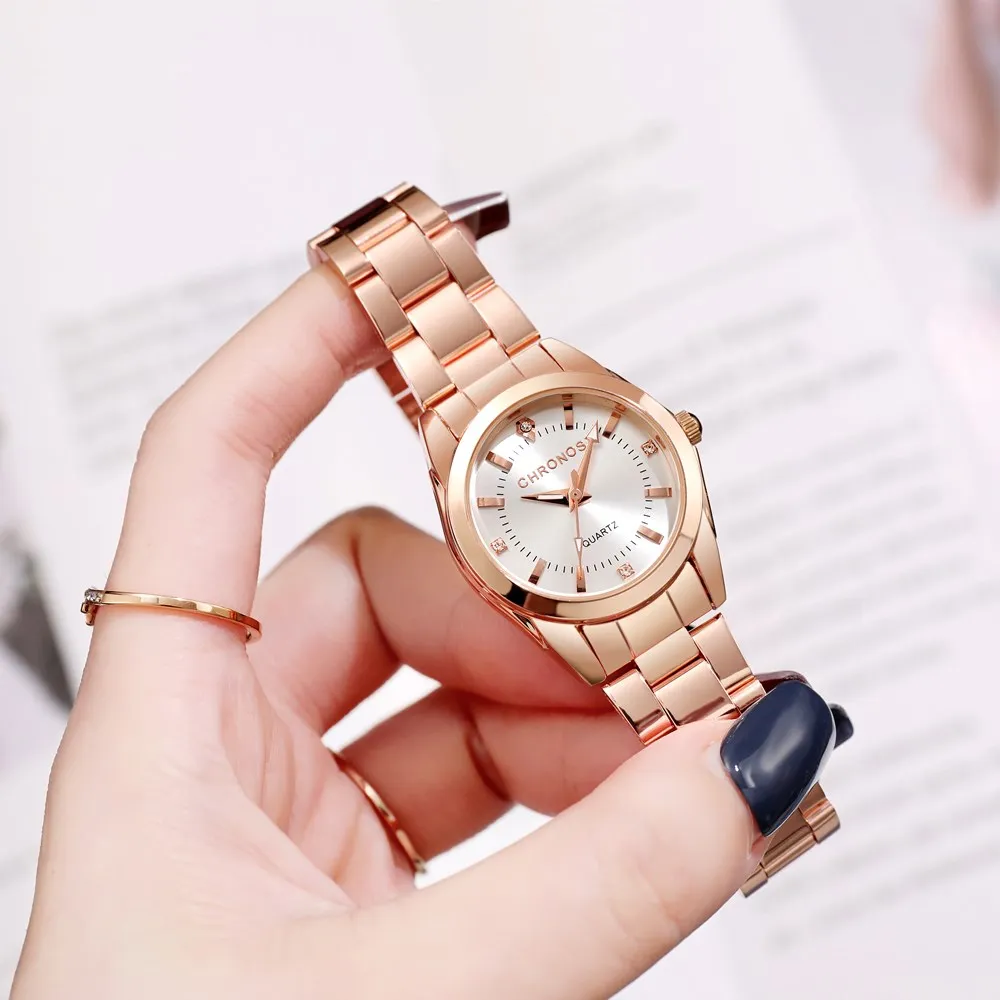 Модные часы женские в стиле отдыха с бриллиантовым циферблатом водонепроницаемый женский кварцевый браслет291q