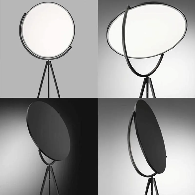 Lampadaires Superloon LED Lampe Designer Italien Créatif Simple Noir Blanc Trépied Réglable Étude Nuit Stand279C