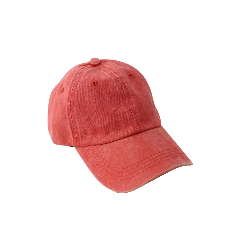 Utomhus Visor Solid Color Caps Washed Old Baseball Cap Hip Hop Couple Hat