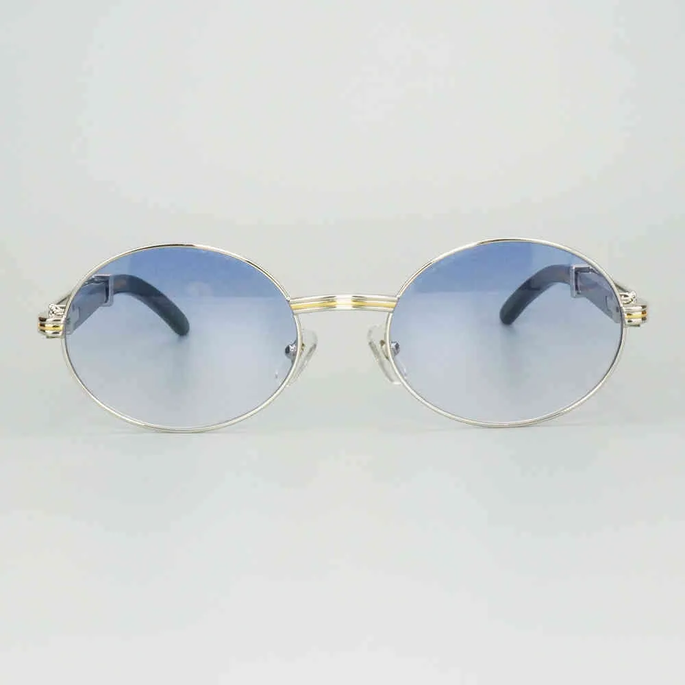 Occhiali da sole dal design unico Retros in corno di bufalo uomo Occhiali ovali trasparenti Occhiali Gafas Myopia De Sol1840940