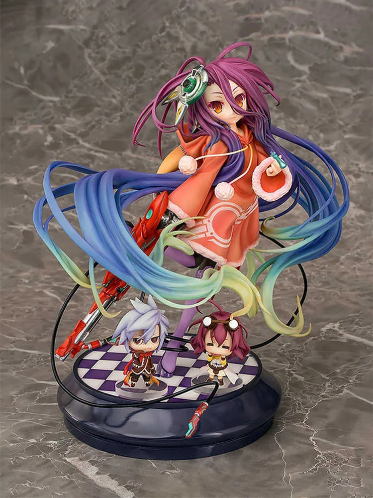 Kein Spiel No Life Zero Shuvi Anime -Abbildungen 22CM PVC Actionfigur Spiel Charakter Sexy Mädchen Figurenmodell Spielzeug Sammlung Puppe Geschenk Q03774298