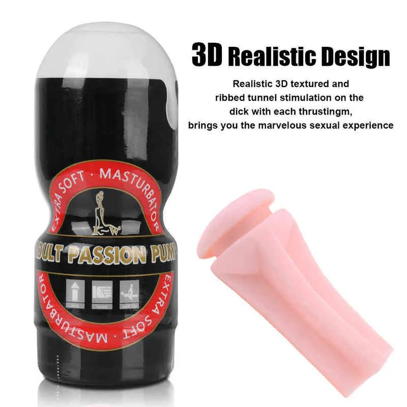 NXY Sex Masturbatoren Vatine Tragbare Mini Bier Flugzeug Tasse Masturbation Künstliche Vagina Spielzeug für Männer Homosexuell Männlich 220127