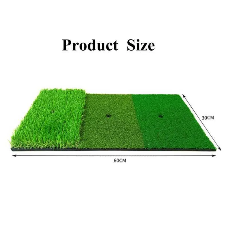 Golf Training Aids Practice Mat Artificial Lawn Grass Rubber Pad Backyard Outdoor Golf Hitting Mat Durable Training Pad Y0706