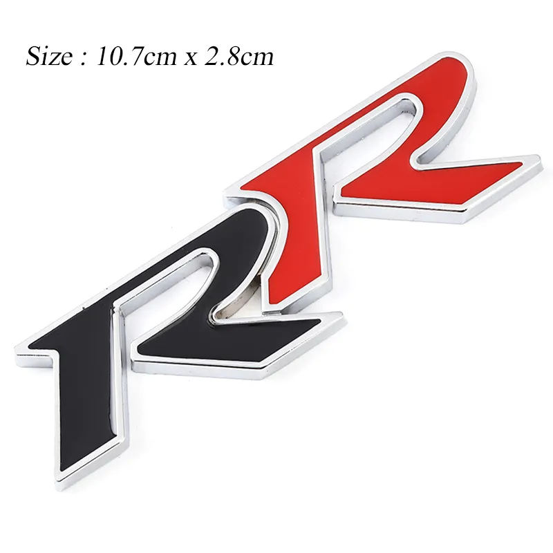 3D Metal RR -logotyp Emblem Badge Decals Front Back Trunk Car Stickers för Honda RR Civic Mugen Accord Crv City HRV Car Styling1270201