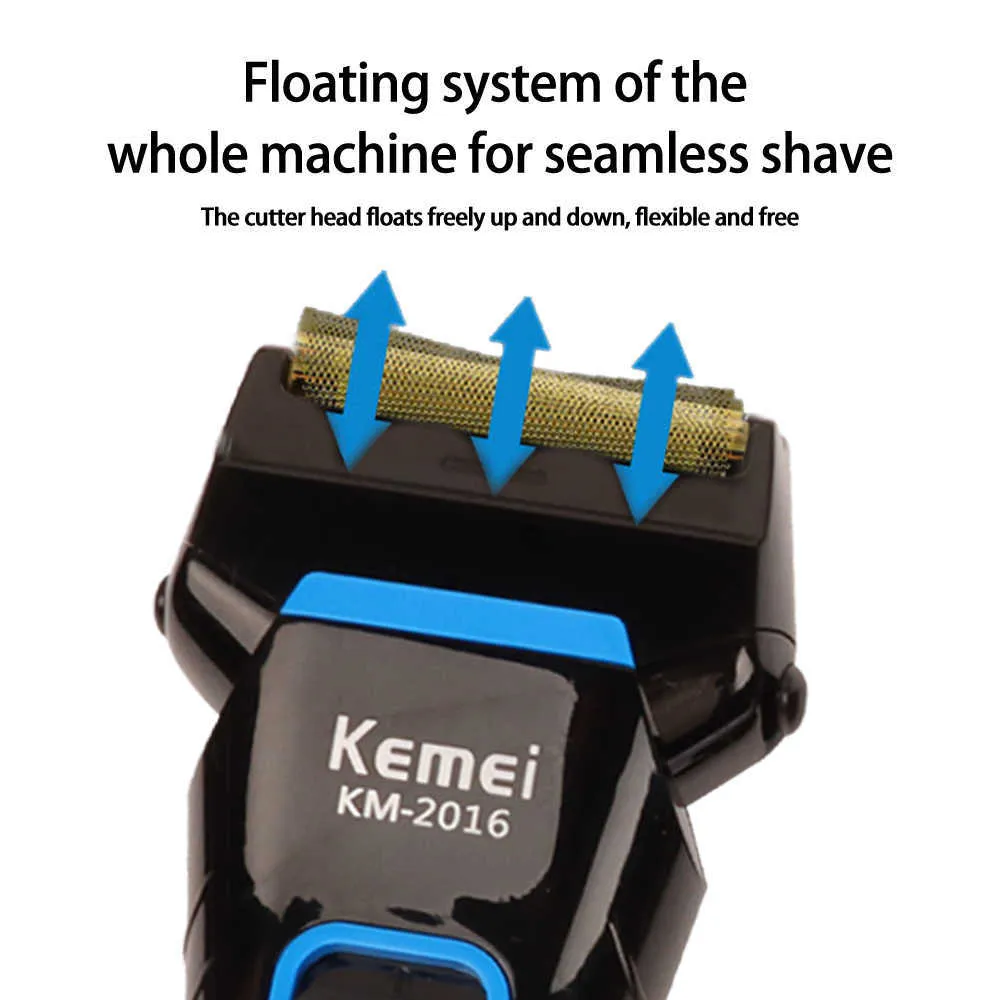 Kemei Electric Shaver Uppladdningsbart fram och återgående tvillingblad för män Shaving Machine Groomer för män Ansiktsvård Elektrisk KM- P0817