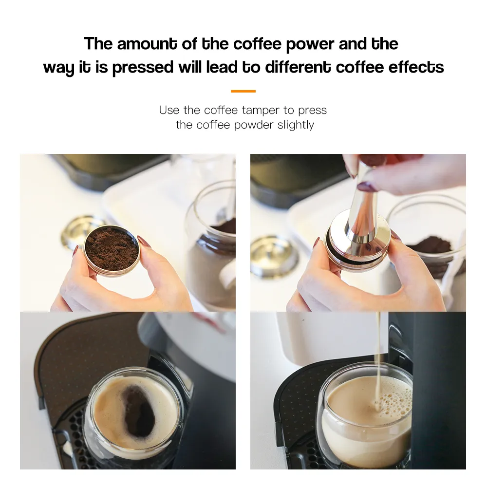 BIG CUP Espresso Capsulas Recargables Nespresso Vertuoline Vertuo Filtro caffè ricaricabile in acciaio inossidabile Cialde riutilizzabili 210309