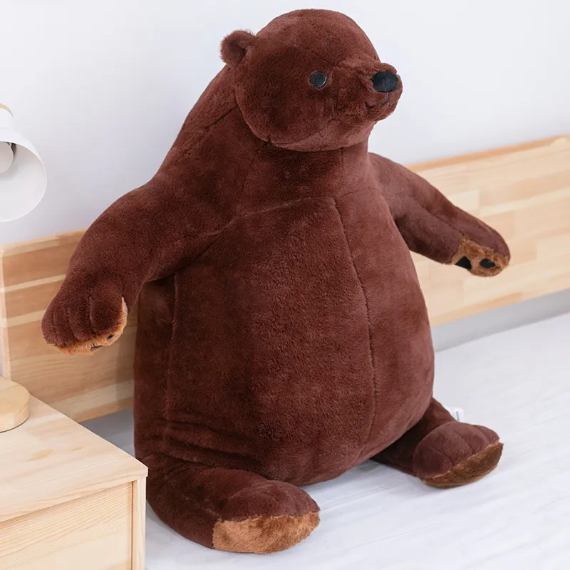 60 cm100 cm miękki brązowy niedźwiedź Djungelskog Plush Zabawki nadziewane mise