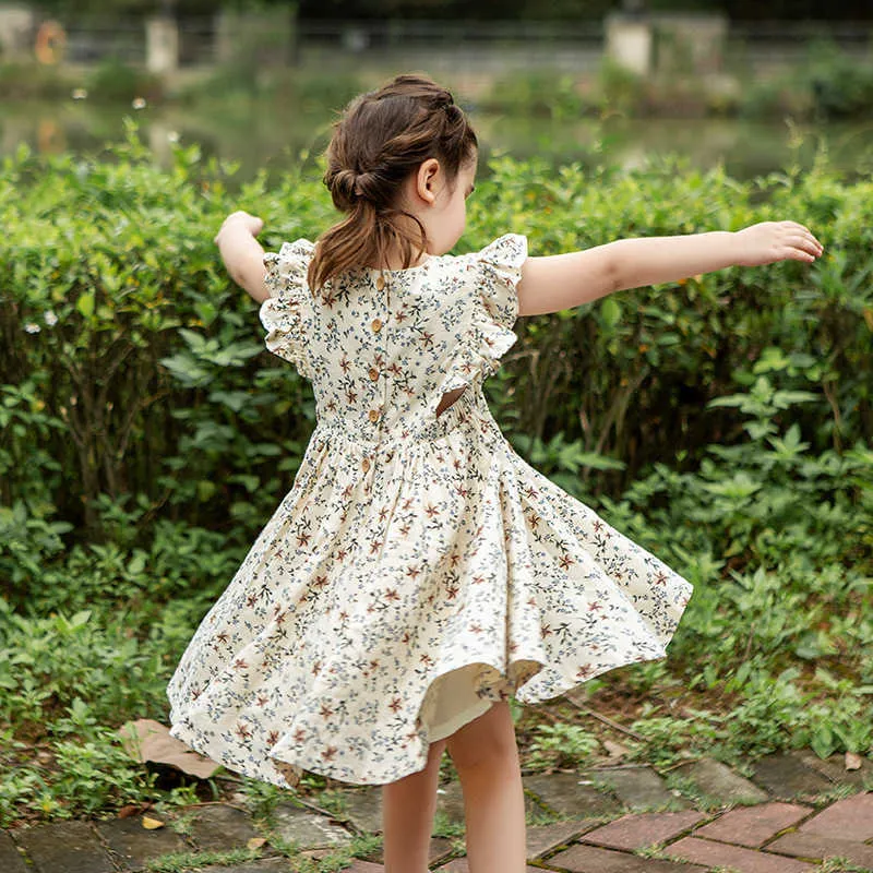 Robe d'été pour filles, tenue de mariage, princesse douce, fête d'anniversaire, fleurs, vêtements pour enfants, 210611