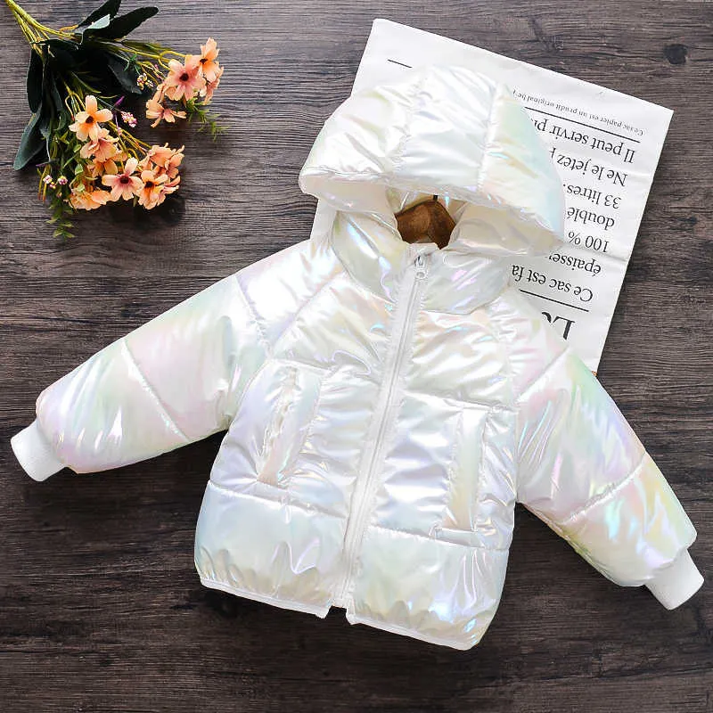 Cappotto trapuntato in cotone con cappuccio a maniche lunghe alla moda neonati / bambini 210528