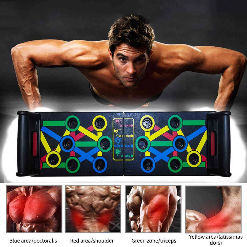 14 in 1 Push Up Rack Trainingsbord voor Core Workout Gym Home Body Building Push Up Stand Fitness X0524
