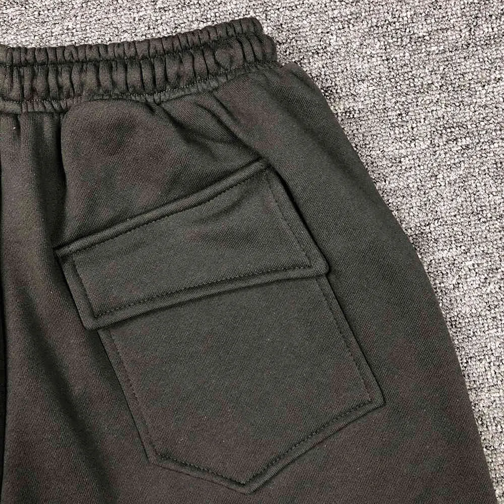 Rhude broderie Shorts hommes femmes 1:1 haute qualité Vintage gris terne Rhude cordon intérieur étiquette étiquette BreechesXEHM