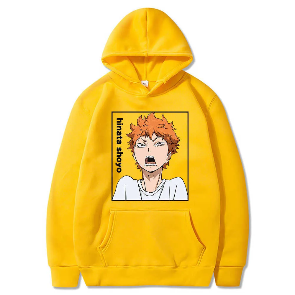 2021 Hoodies Unisex Anime Volleybal Hoodie Mannelijke Streetwear Mode Hoodies Simple Classic Paar Kleding Over Maat Harajuku H0910