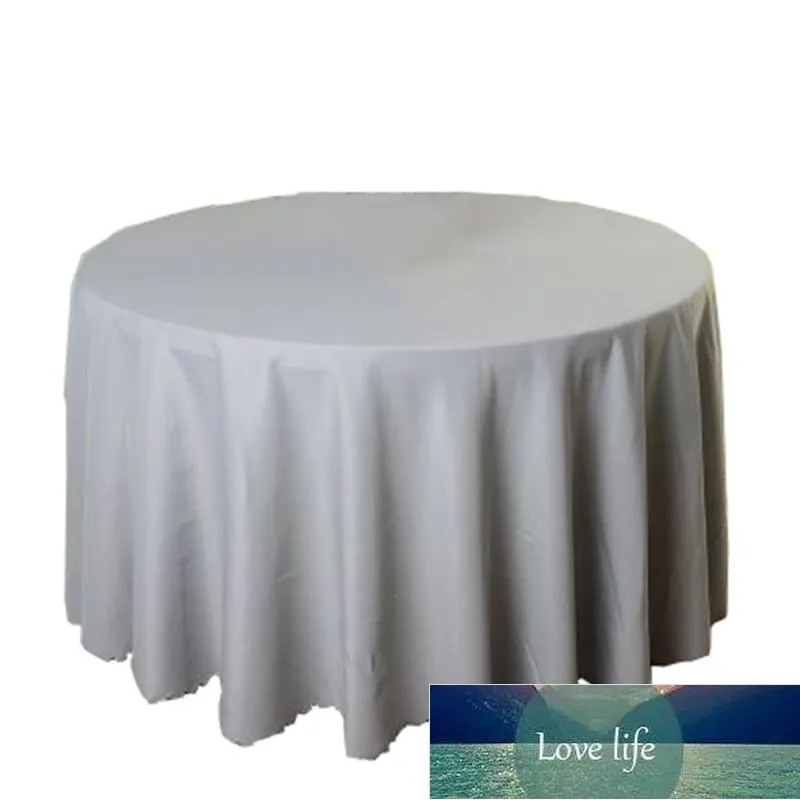 10 pçs poliéster el banquete toalha de mesa redonda branca pano de mesa de casamento capa sobreposição tapetes nappe tafelkle mariage13075