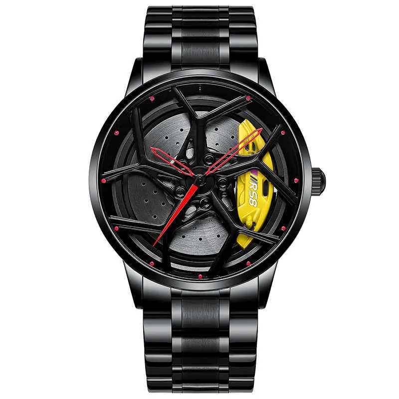 NEKTOM TE-37 Reloj con rueda de coche Reloj de cuarzo para hombre Reloj de pulsera de lujo para hombre Watch189U