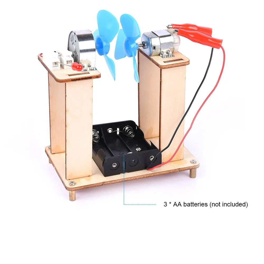 DIY Barnvetenskap Experiment Små uppfinningar Sammansatta Modeller Leksaker Utbildningsinlärningsverktyg Kit-Wind Power Generation Toys