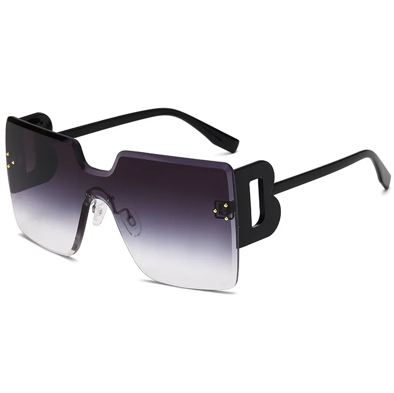 Mode personnalité combinaison lunettes de soleil hommes et femmes tendance européenne et américaine une pièce Infinity océan lentille lunettes de soleil