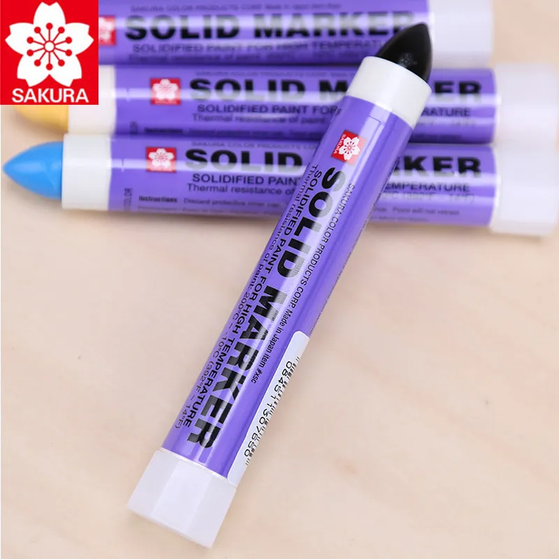 8st Japan Sakura Solid Marker Industrial Pen XSC Dry Can Writing On Steel Plate Water Oil Surface Multi-Function Pen 210226