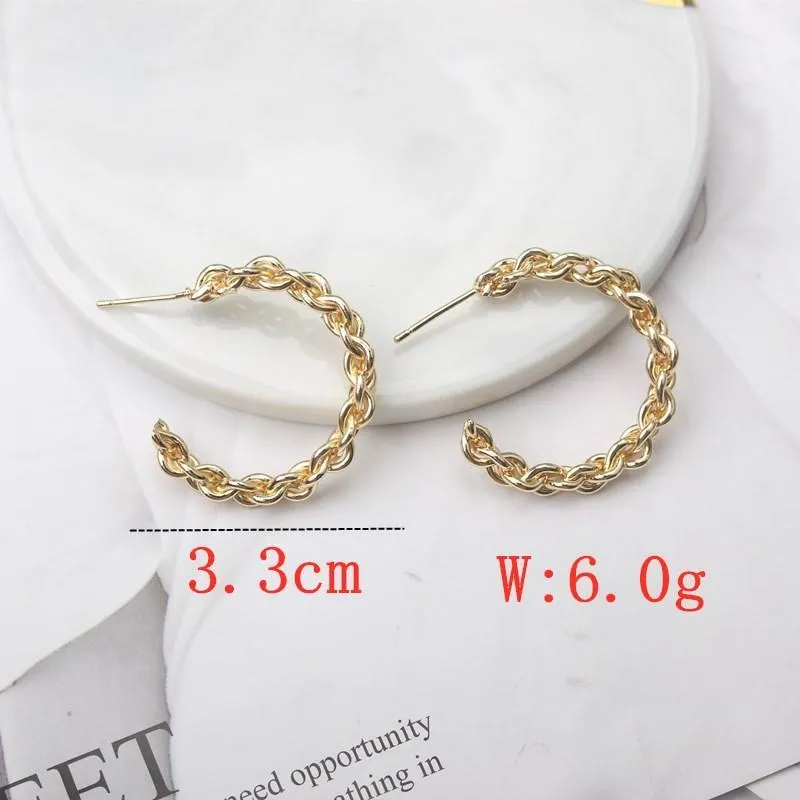 Cerceau Huggie gros Pendientes C modèle rond boucles d'oreilles pour femmes bijoux de mariage Brincos boucles d'oreilles cadeau fête coréenne