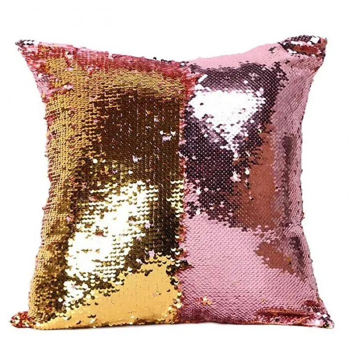 NOUVEAU! Oreillers sirène deux tons paillettes jeter oreiller coussin cas bricolage cas double côtés oreillers décoratifs DHL