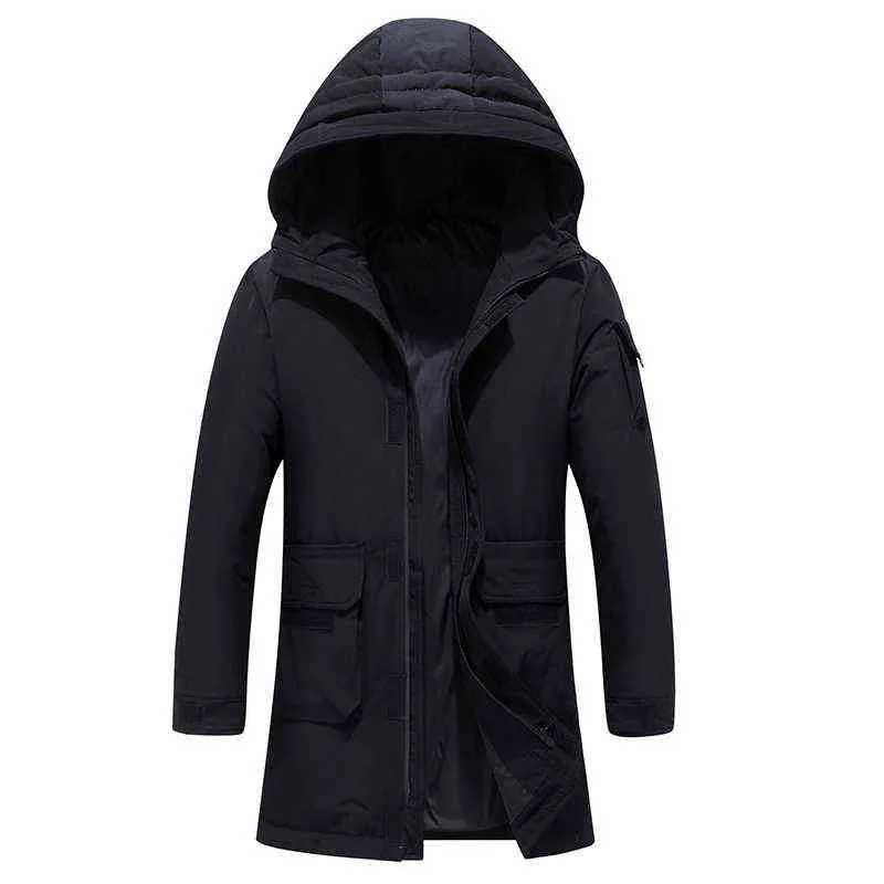 KUYOMENS männer Weiße Ente Unten Jacke Mit Kapuze Dicke Puffer Jacke Mantel Männlichen Casual Hohe Qualität Mantel Thermische Winter Parka männer G1115