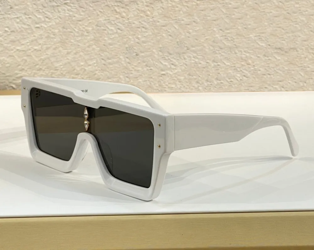 Vierkante Cycloon-zonnebril voor heren Groen marmer Heren Hiphop Oversize zonnebril Sportzonnebril met Box265S