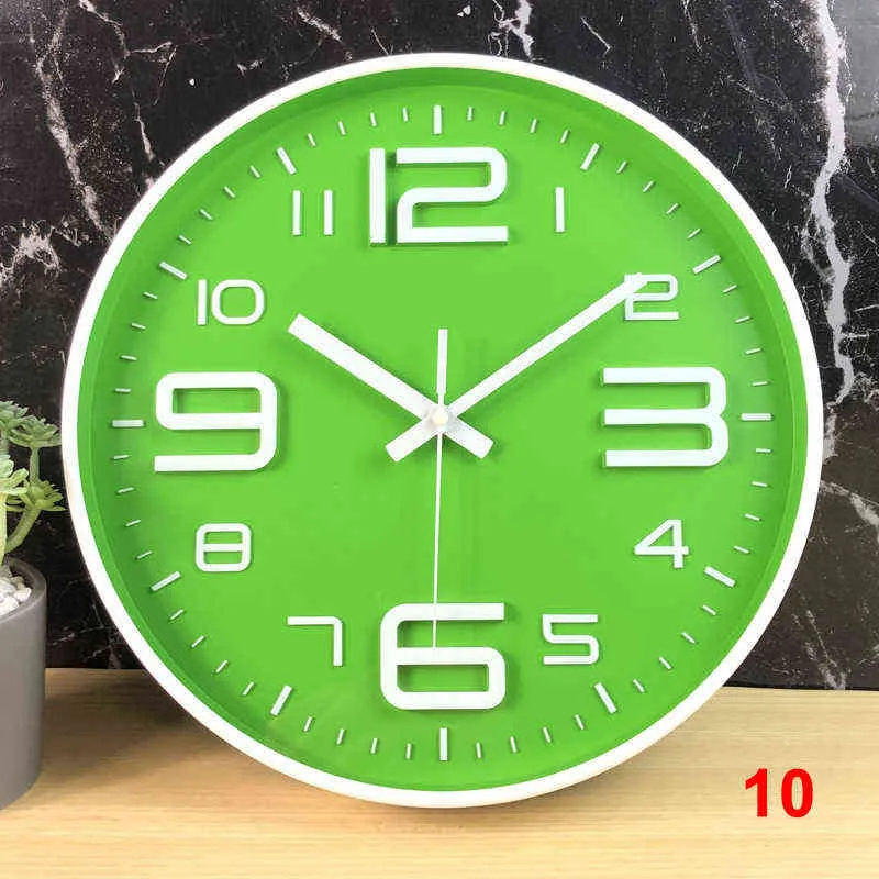 Horloge murale 12 pouces, élégante, moderne, silencieuse, ronde, Design décoratif 3D, pour la maison et le bureau, JS22 H1230